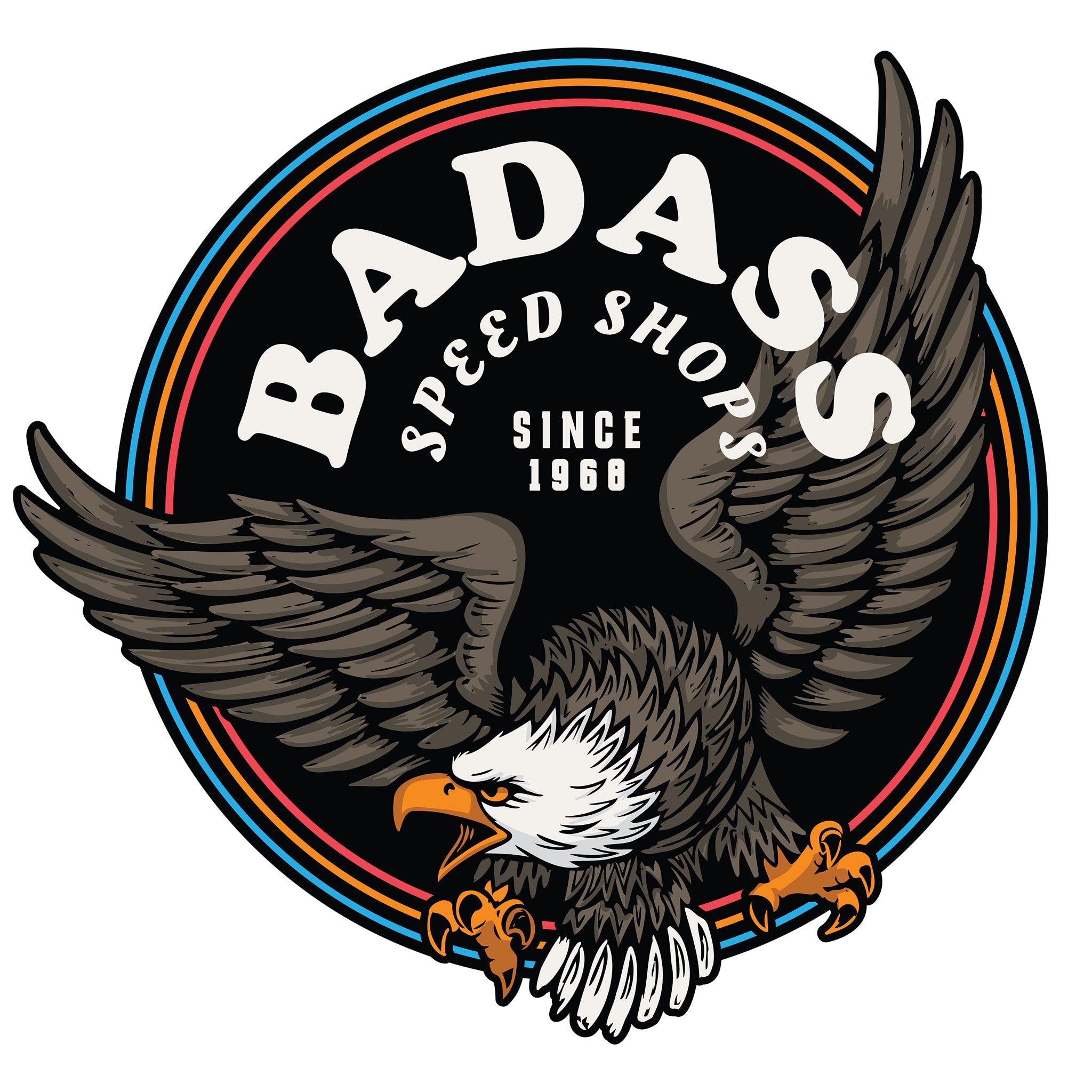 BADASS Speed Shops - The American Classic Flying Eagle T-Shirt