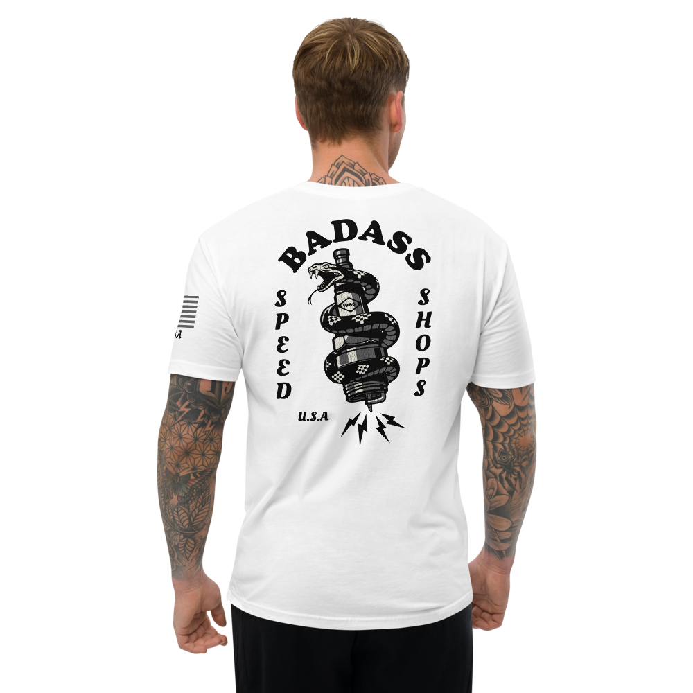 Badass Speed Shops - Motorcycle Speed Culture Biker Streetwear Vintage Style T-Shirt
