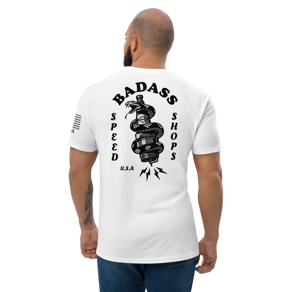 Badass Speed Shops - Motorcycle Speed Culture Biker Streetwear Vintage Style T-Shirt