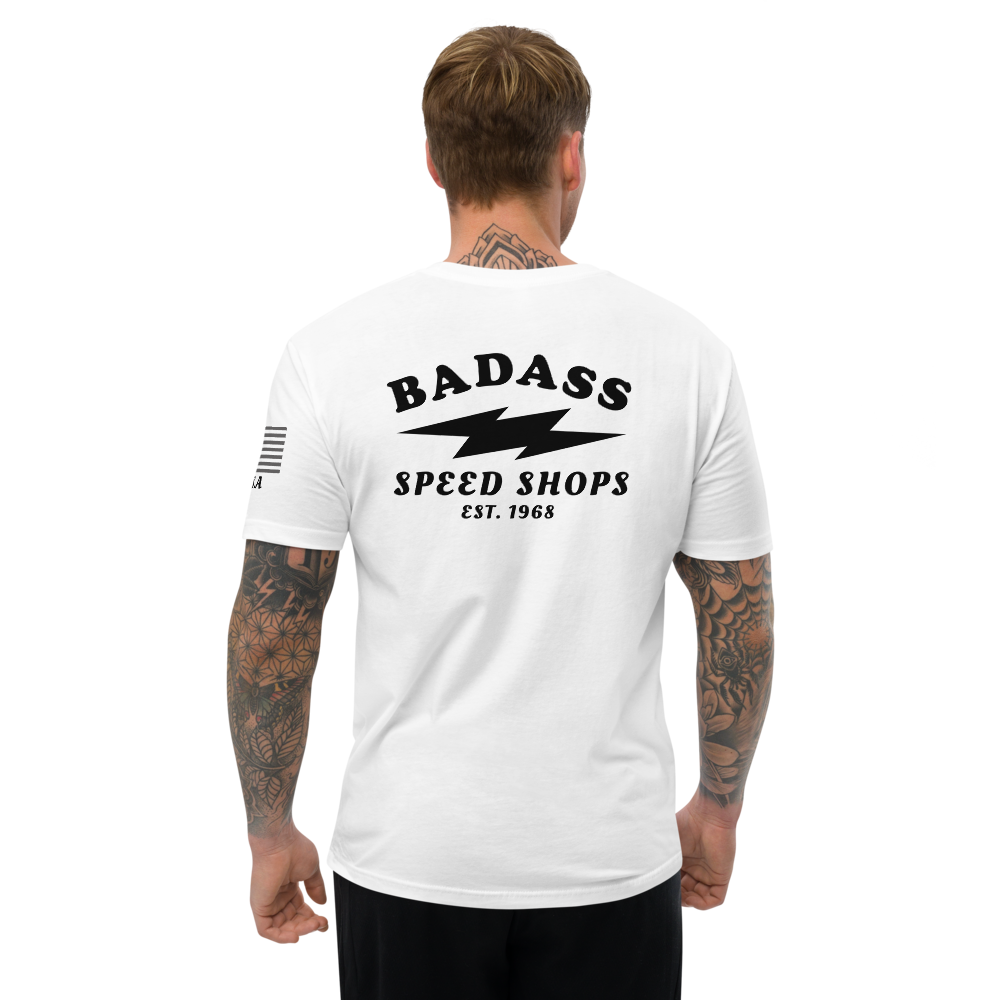 Badass Speed Shops - Motorcycle Speed Culture Biker Streetwear Vintage Style T-Shirt