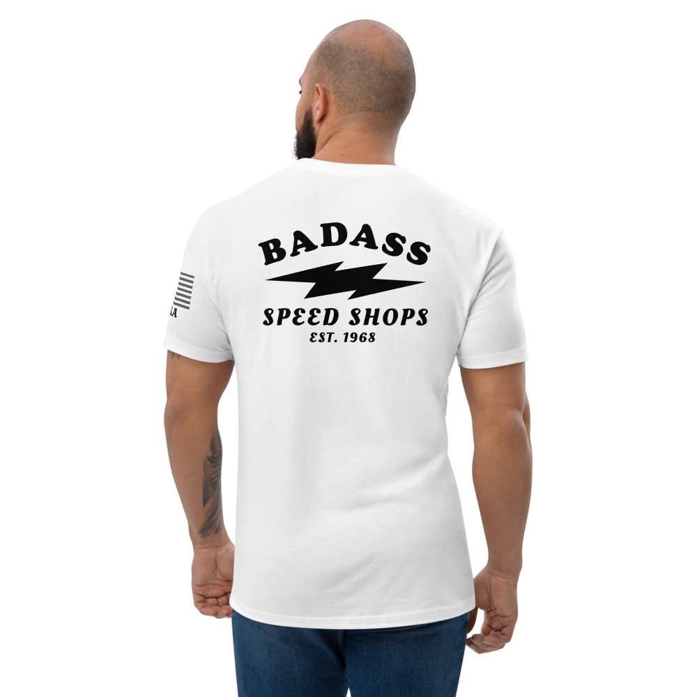 Badass Speed Shops - Motorcycle Speed Culture Biker Streetwear Vintage Style T-Shirt