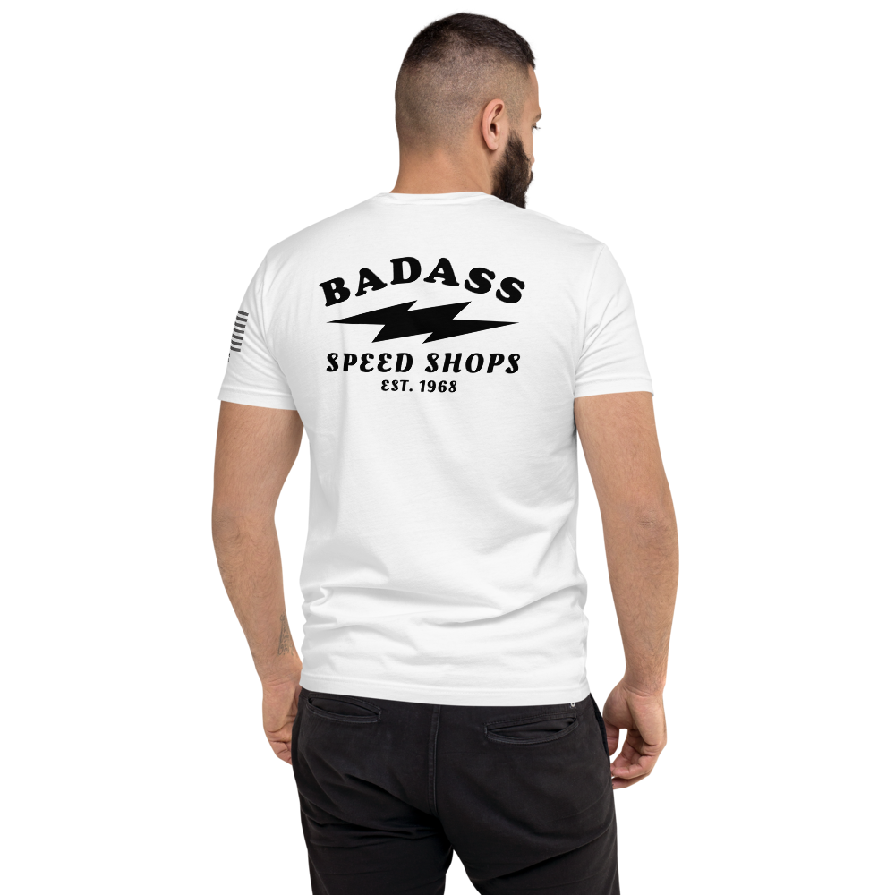 Badass Speed Shops - Motorcycle Speed Culture Biker Streetwear Vintage Style T-Shirt